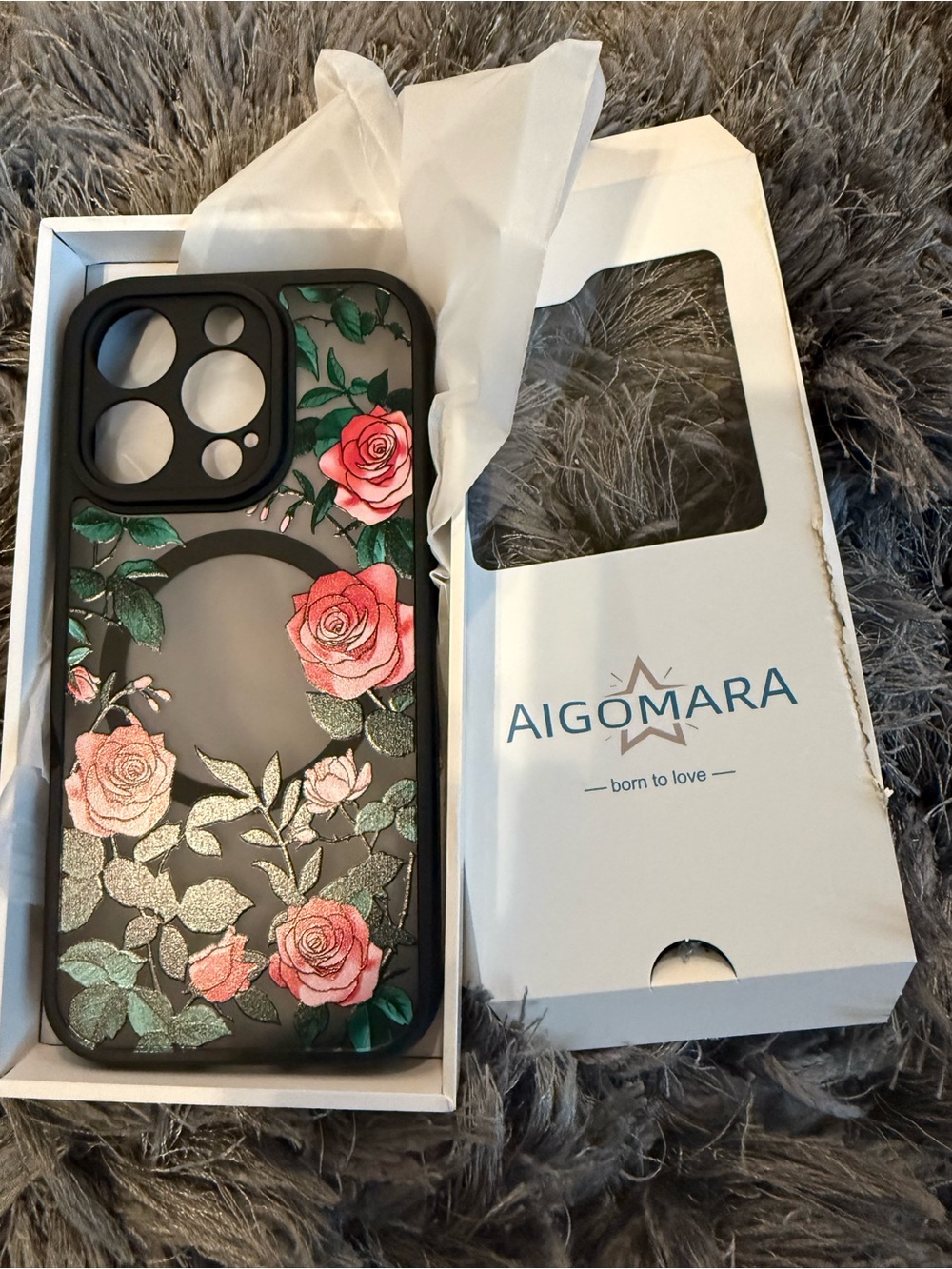 Floral Rose Protective Phone Case - Pink & Green for IPhone 16 pro